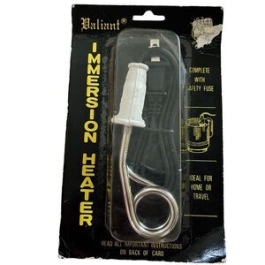 Vtg Valiant Immersion Heater New Old Stock Portable Travel Water Boiler Mug Coil